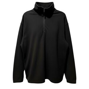 INTIMO Black 1/4 Zip Fleece Pullover Size XL Soft Cozy Warm Layer